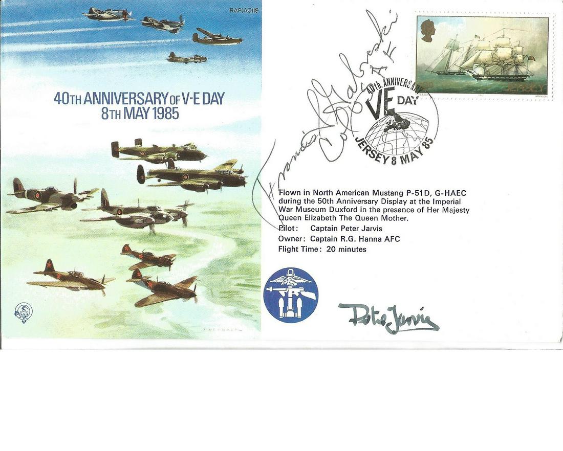 US WWII Ace. Gabby Gabreski signed card
